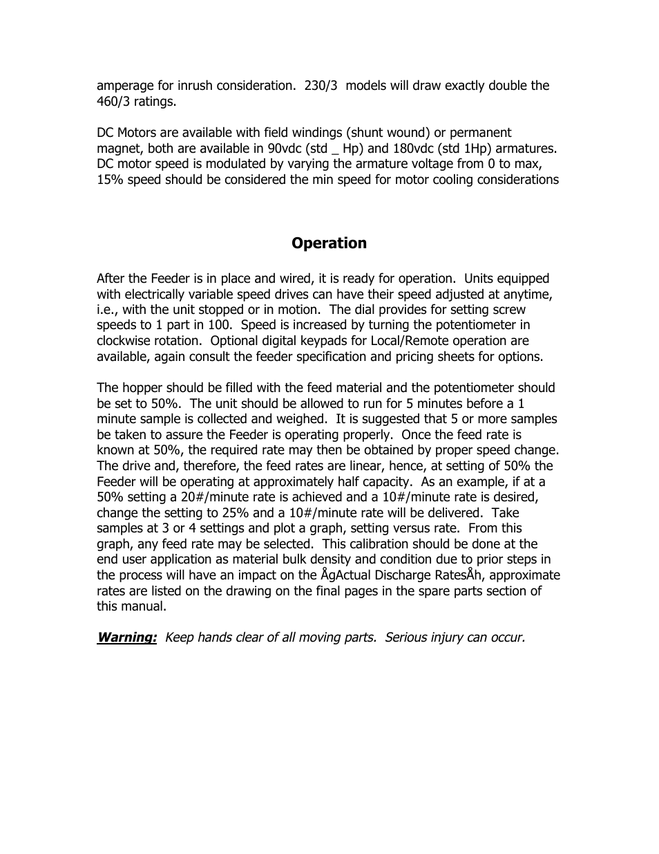Metalfab Metatech MT-X-XXX Series Volumetric Screw Feeder User Manual | Page 3 / 10