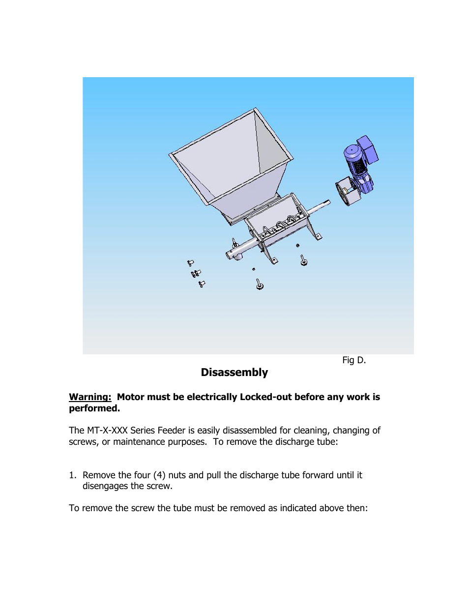 Metalfab Metatech MT-X-XXX Series Volumetric Screw Feeder User Manual | Page 7 / 10