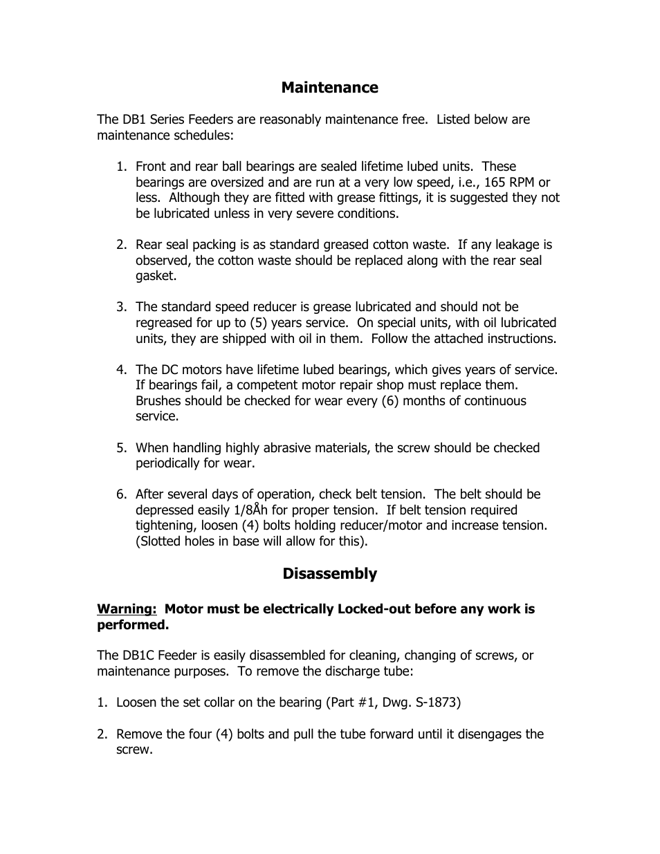 Metalfab Model DBIC (compact) Volumetric Screw Feeder User Manual | Page 3 / 5