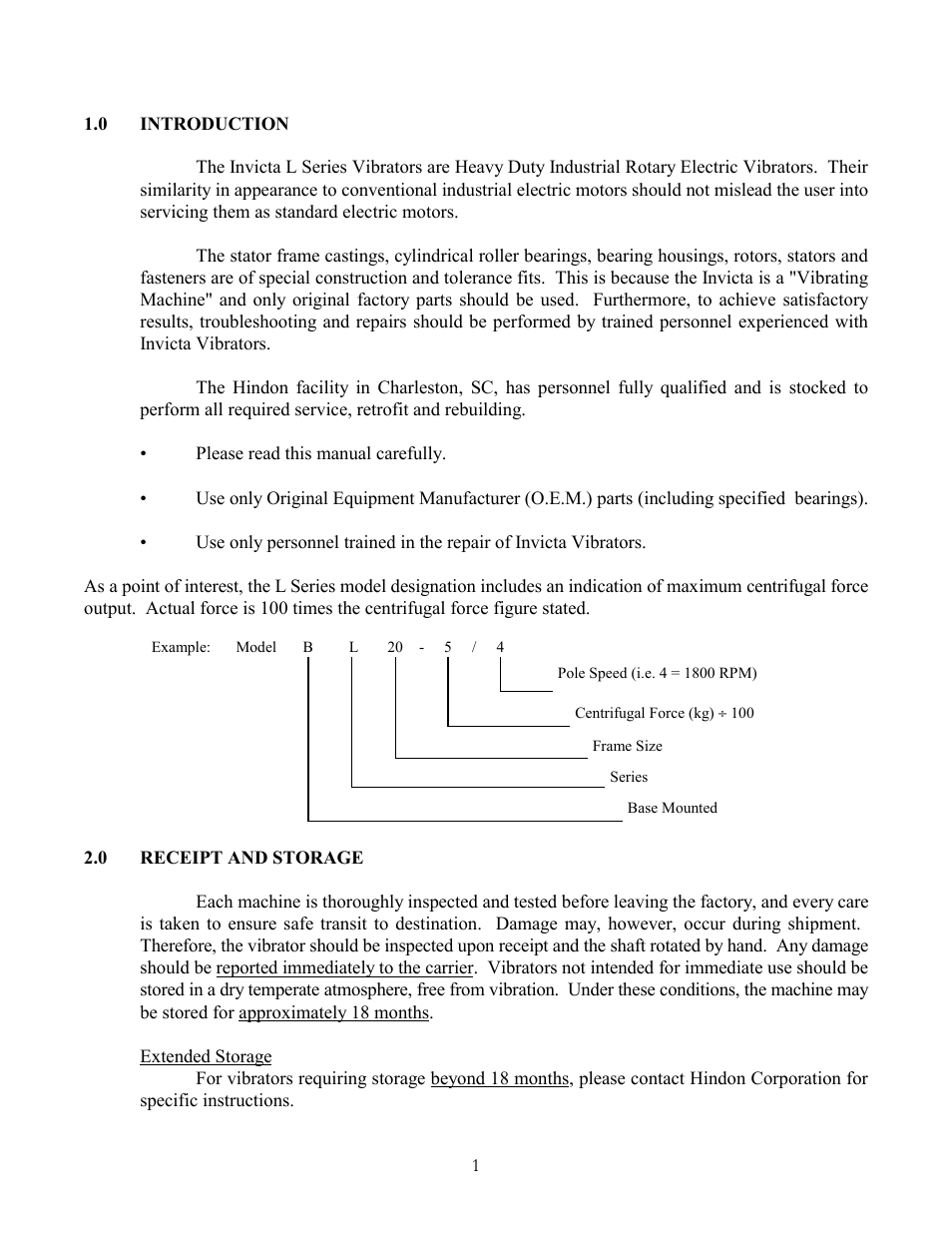 Metalfab Hindon-Invicta L Series User Manual | Page 3 / 20