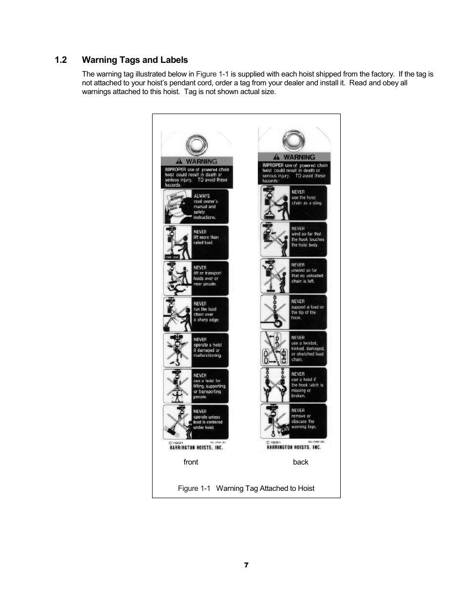 Metalfab Electric Chain Hoist ER and NER Series User Manual | Page 7 / 72
