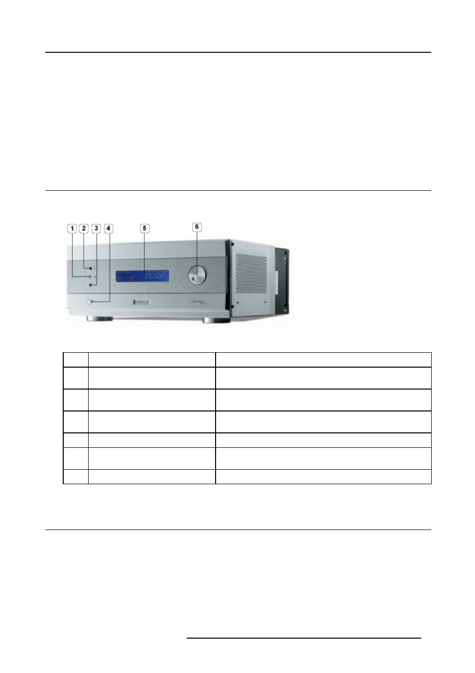 Overview user's controls, 1 cine versum master, 2 cine versum 80 | Overview user’s controls, 7 3.2 cine versum 80 | Barco R9001870 User Manual | Page 11 / 31