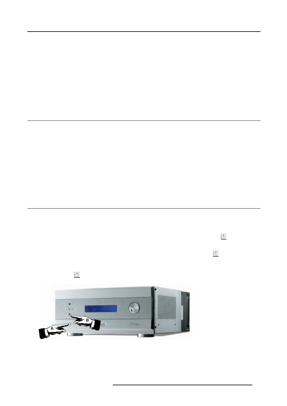 Switching on/off the cine versum system, 1 brief introduction, 2 upon first startup | 15 4.2 upon first startup | Barco R9001870 User Manual | Page 19 / 31