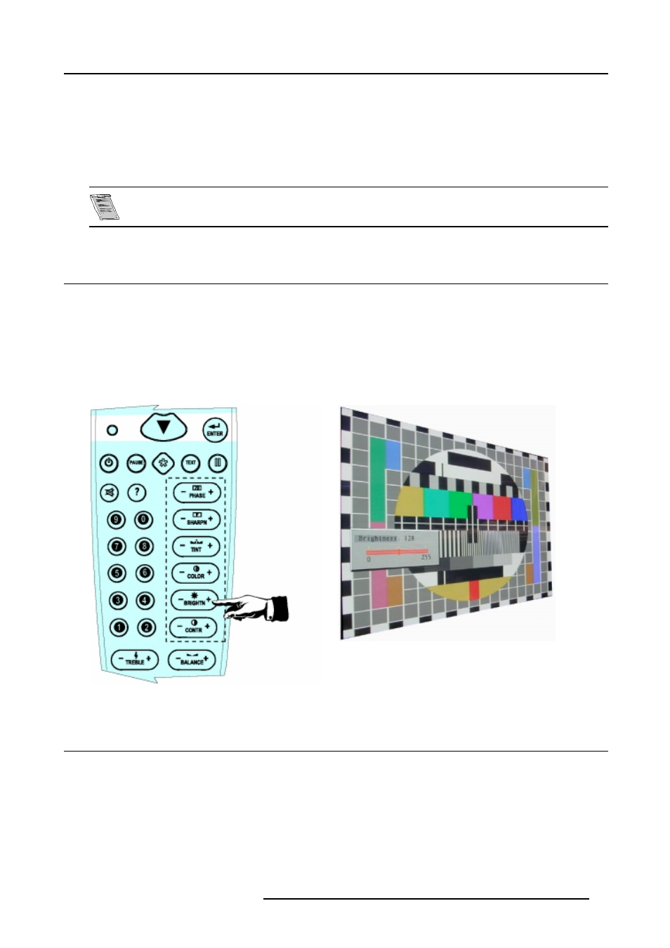 Image control, 1 brightness control, 2 contrast control | 23 6.2 contrast control | Barco R9001870 User Manual | Page 27 / 31