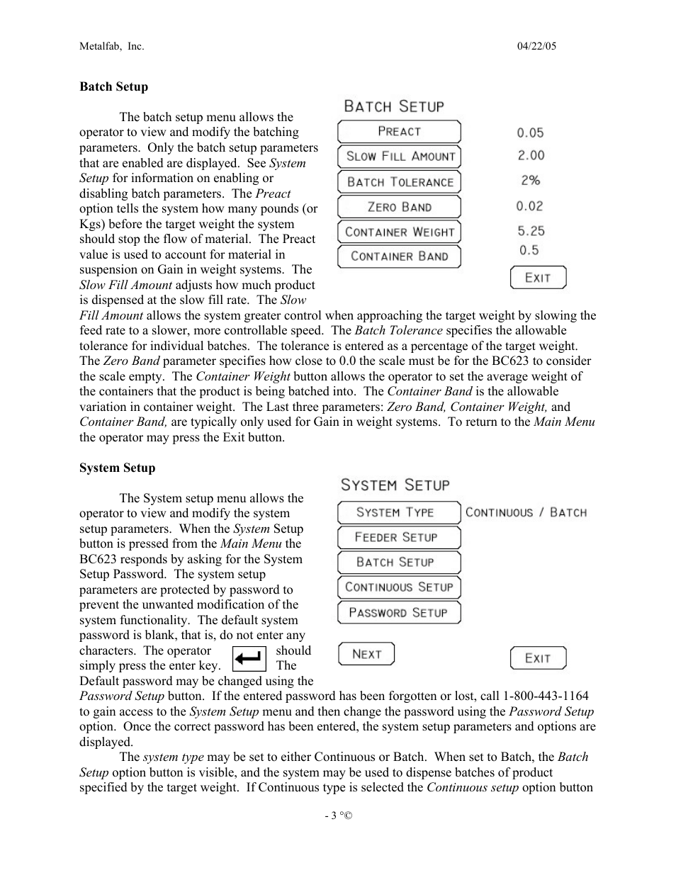 Metalfab Continuous Batch Controller User Manual | Page 3 / 14