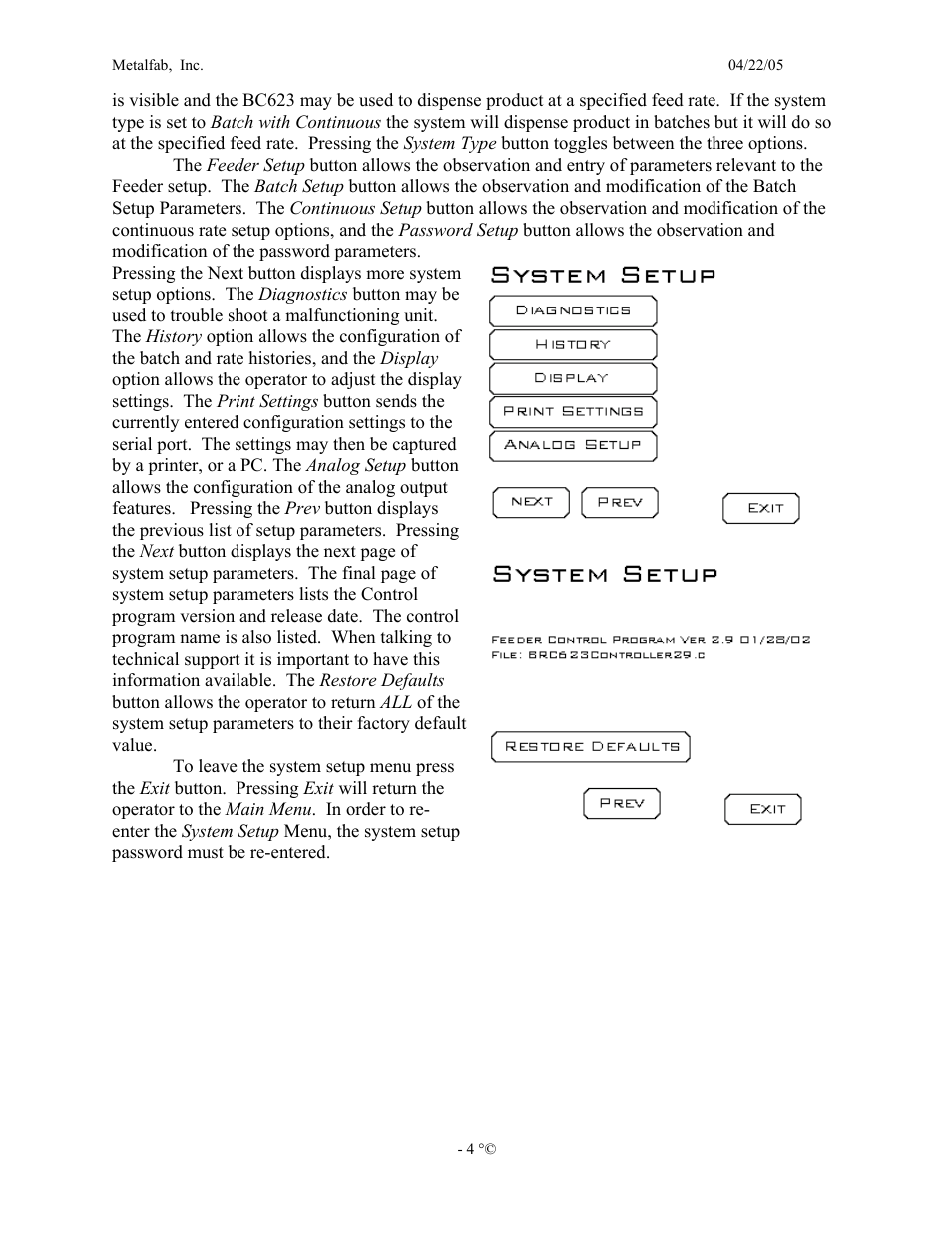 Metalfab Continuous Batch Controller User Manual | Page 4 / 14