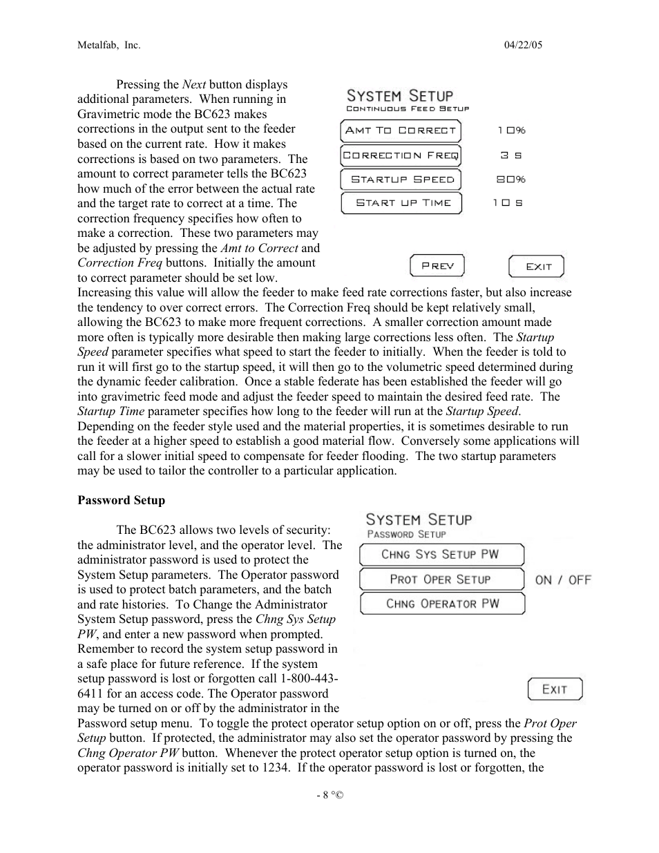 Metalfab Continuous Batch Controller User Manual | Page 8 / 14