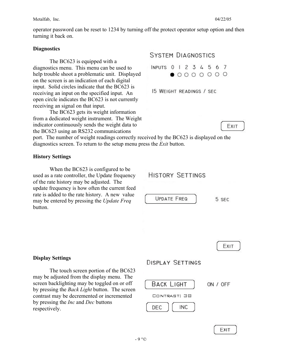 Metalfab Continuous Batch Controller User Manual | Page 9 / 14