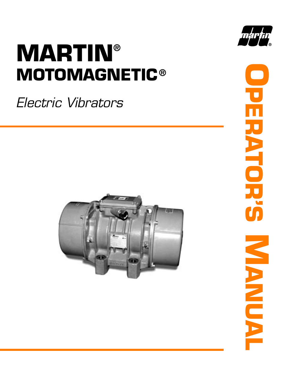 Metalfab Martin Motomagnetic Electric Vibrator User Manual | 42 pages