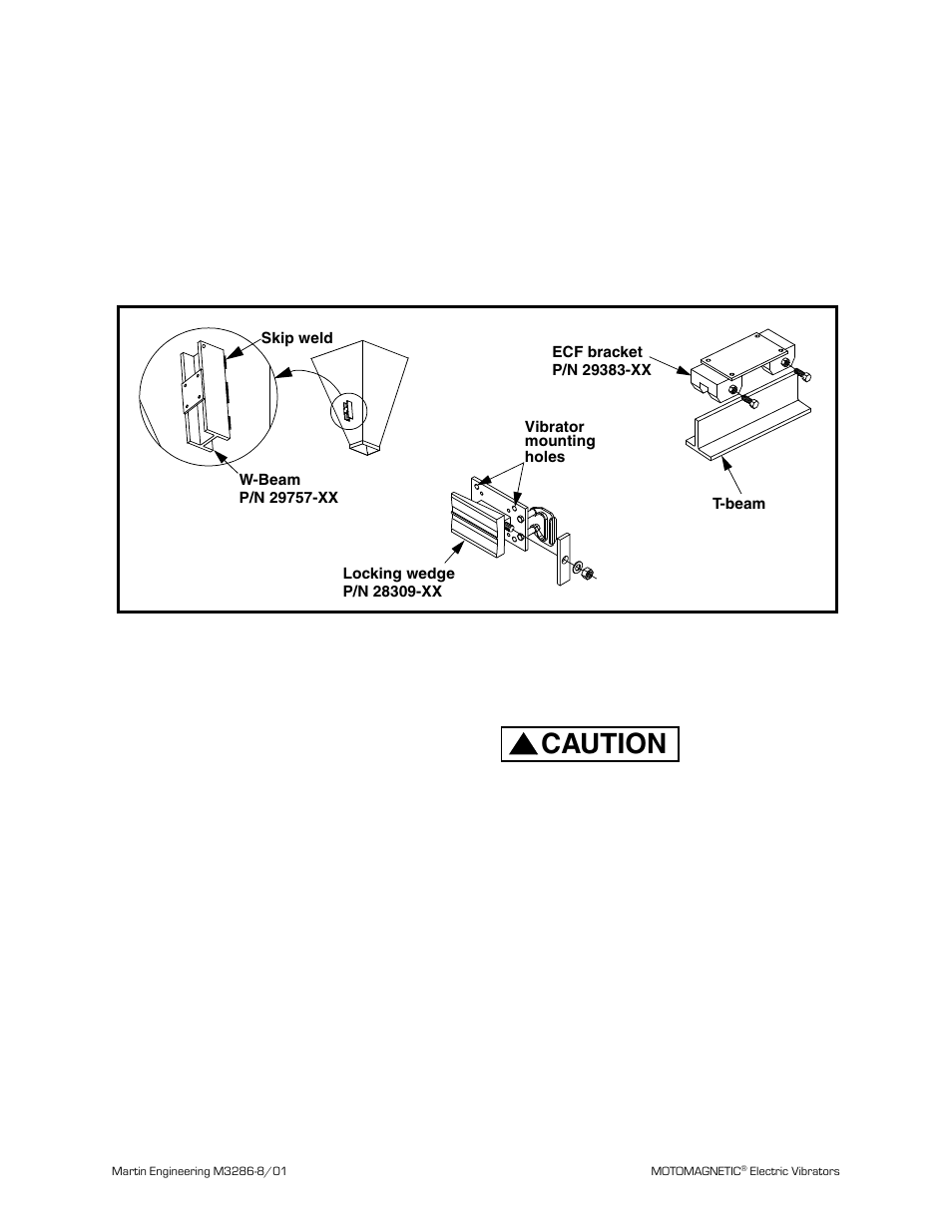 Caution, Installation | Metalfab Martin Motomagnetic Electric Vibrator User Manual | Page 9 / 42