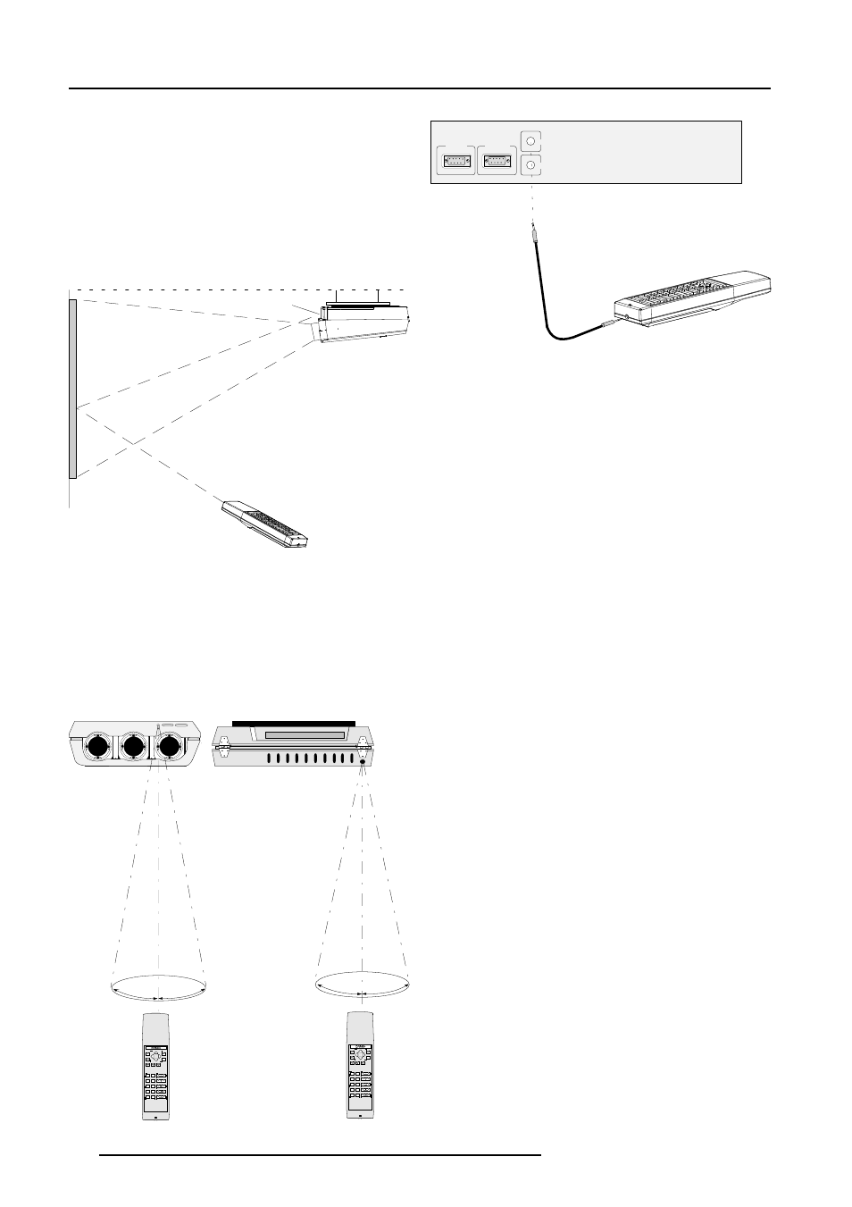 Controlling, How to use your rcu, Projector address | Enter, A. hardware set up of the projector address, B. how to control the projector, C. using your rcu | Barco GRAPHICS 1208S R9000893 User Manual | Page 17 / 55