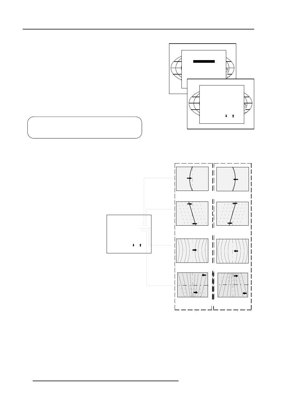 Random access adjustment mode, Left-right (east-west) adjustments, Enter | Exit, Adjust | Barco GRAPHICS 1208S R9000893 User Manual | Page 31 / 55