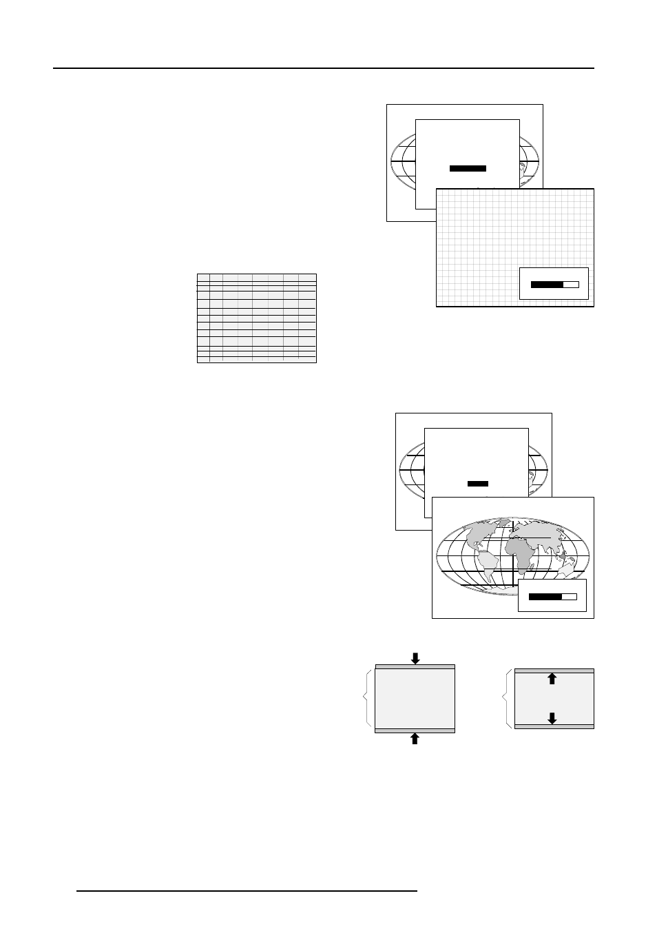 Random access adjustment mode, Vertical linearity adjustment, Vertical size adjustment | Barco GRAPHICS 1208S R9000893 User Manual | Page 35 / 55