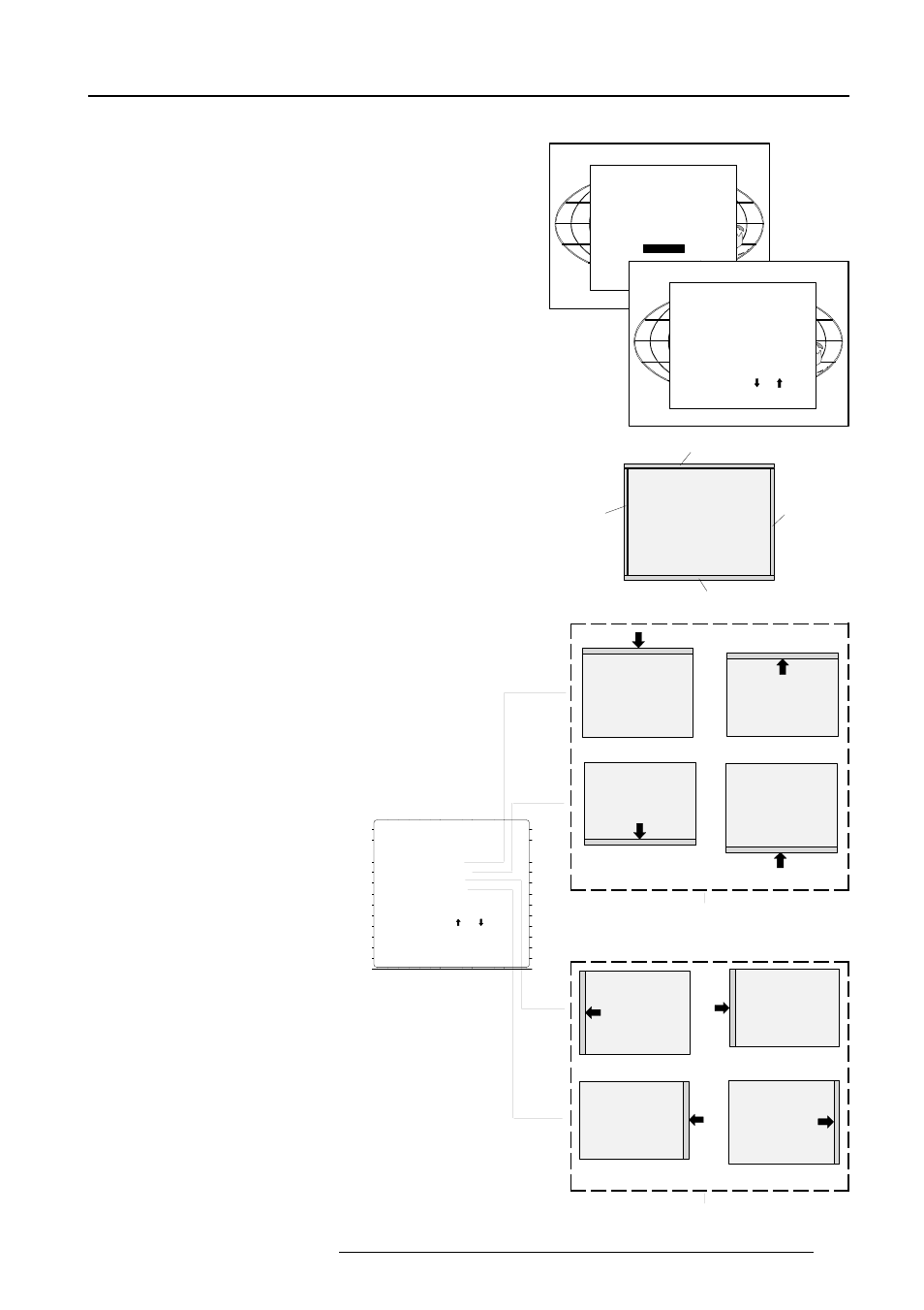 Random access adjustment mode, Blanking adjustments | Barco GRAPHICS 1208S R9000893 User Manual | Page 36 / 55