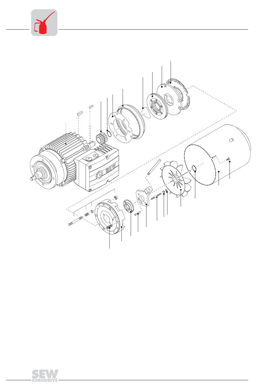 3 inspection and maintenance work on the brake | Metalfab SEW Eurodrive MOVIMOT MM..C User Manual | Page 144 / 168