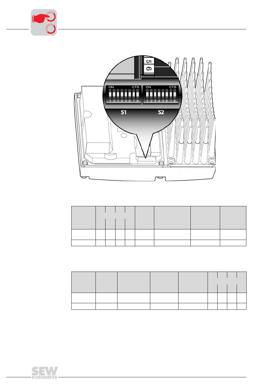 Dip switches s1 and s2 | Metalfab SEW Eurodrive MOVIMOT MM..C User Manual | Page 52 / 168