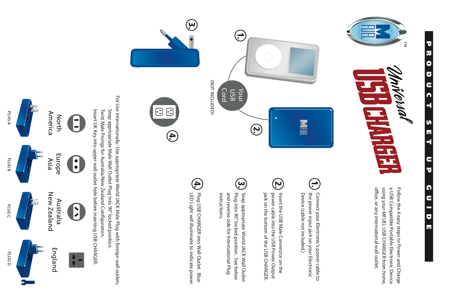 Your usb co rd | MFuel Universal USB Charger User Manual | Page 2 / 2