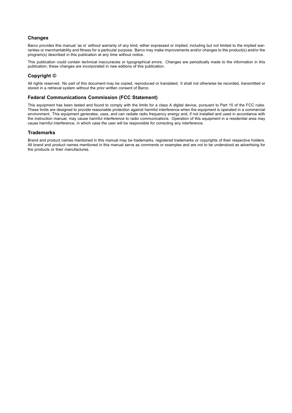Barco SLM R12+ User Manual | Page 3 / 159
