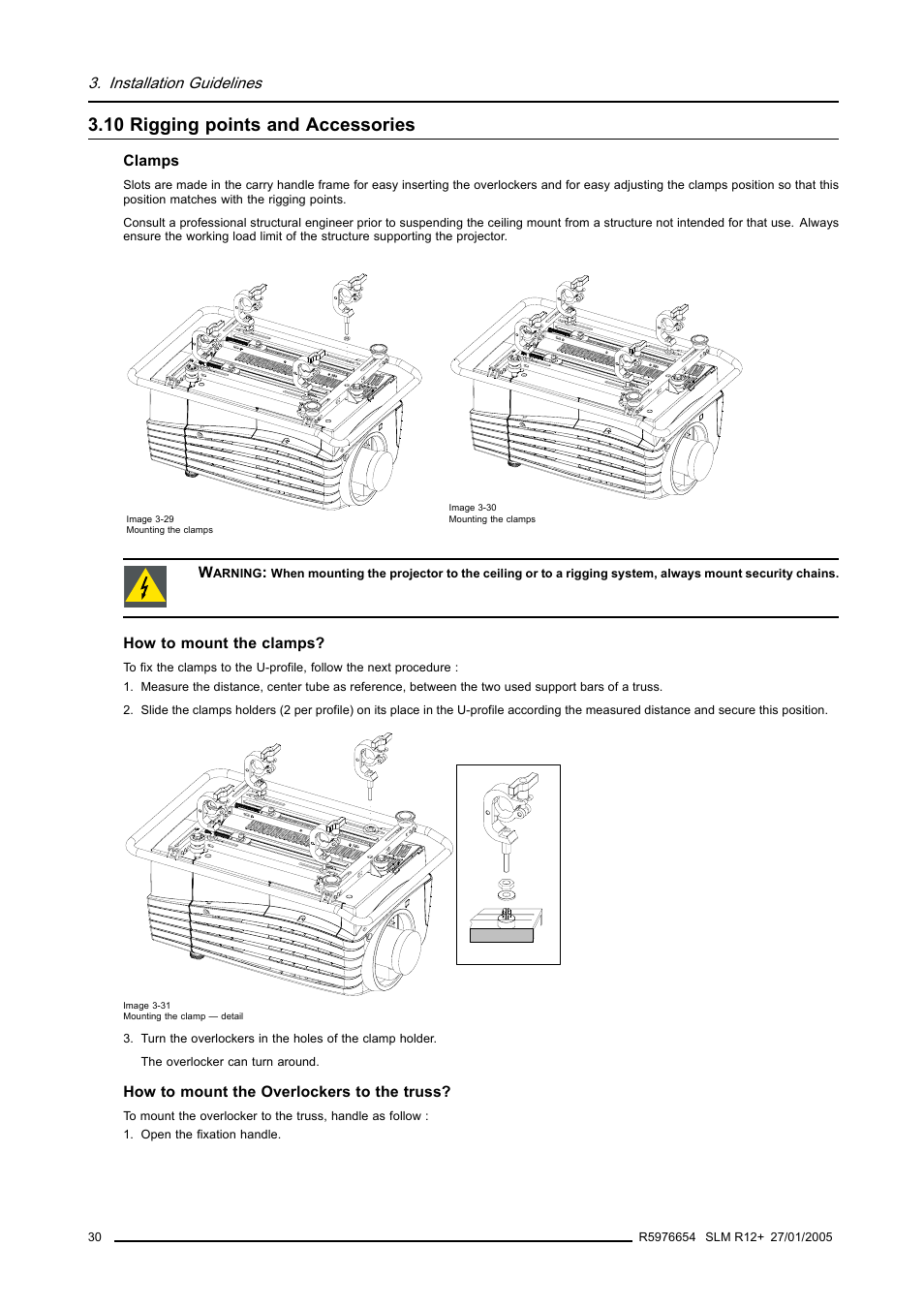 10 rigging points and accessories | Barco SLM R12+ User Manual | Page 34 / 159