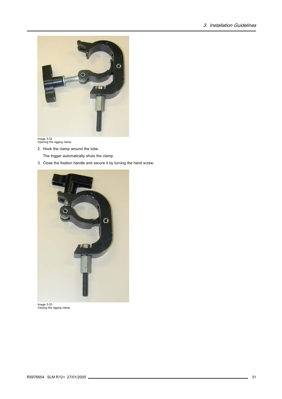 Installation guidelines | Barco SLM R12+ User Manual | Page 35 / 159