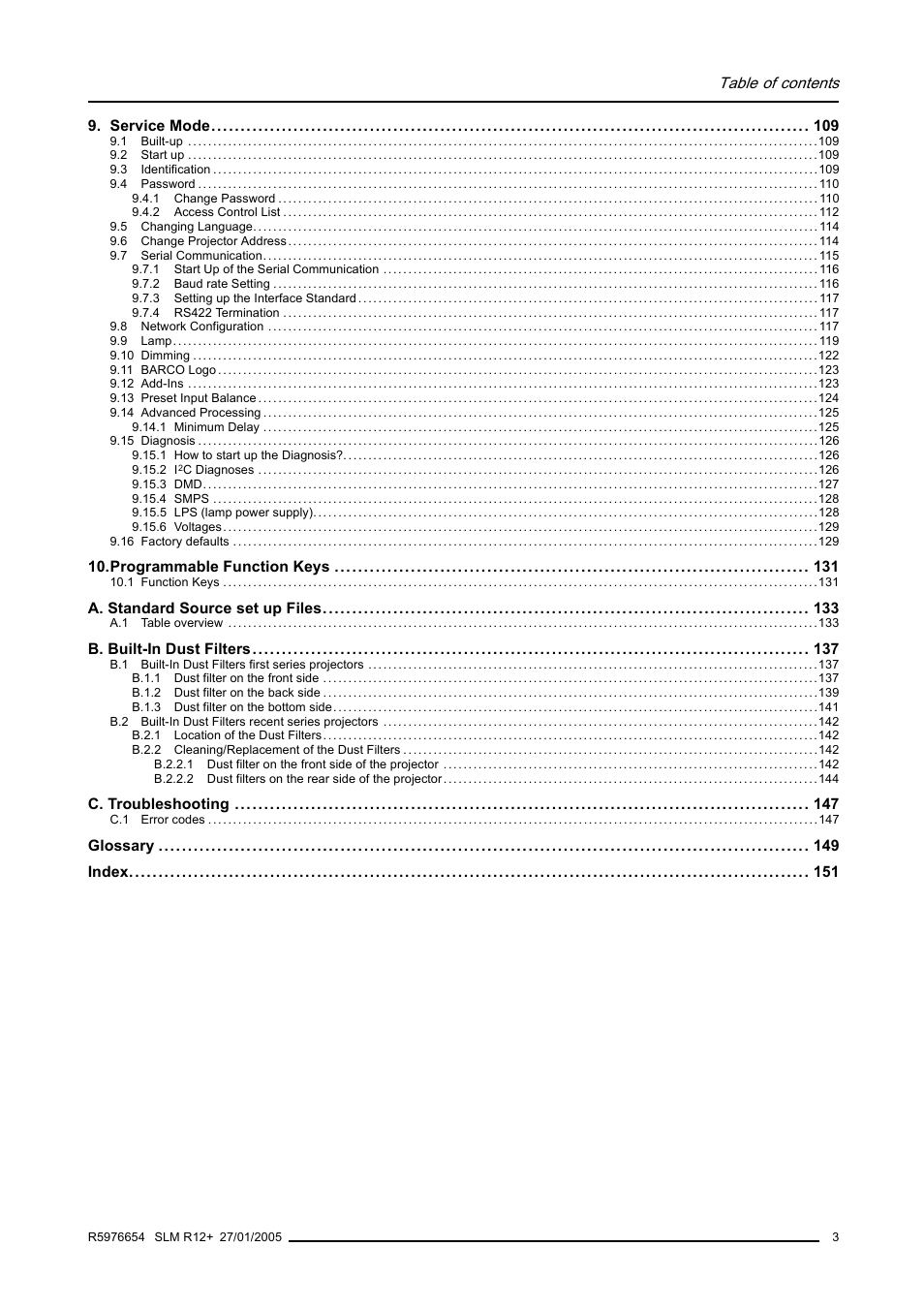 Barco SLM R12+ User Manual | Page 7 / 159