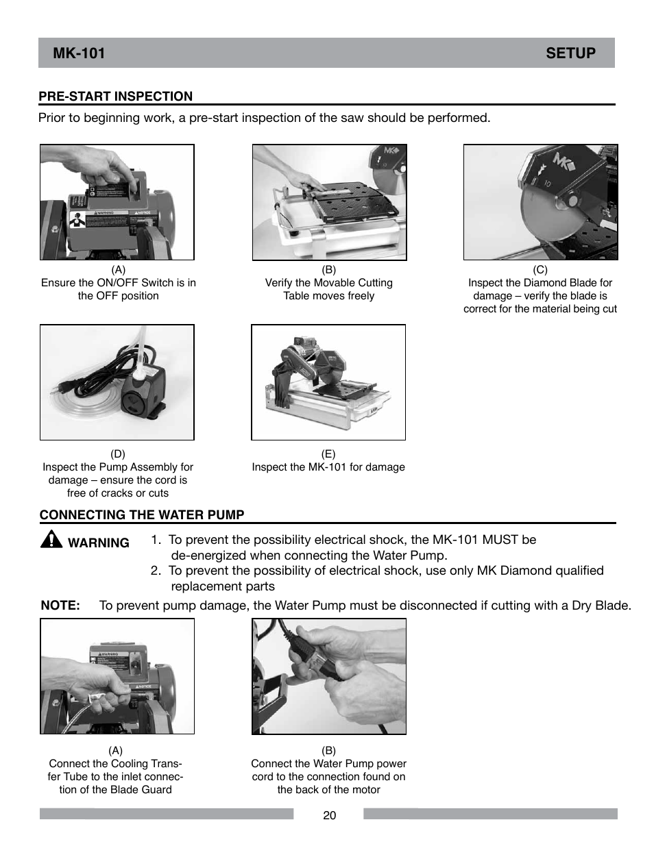 Mk-101 setup | MK Diamond MK-101 User Manual | Page 20 / 56