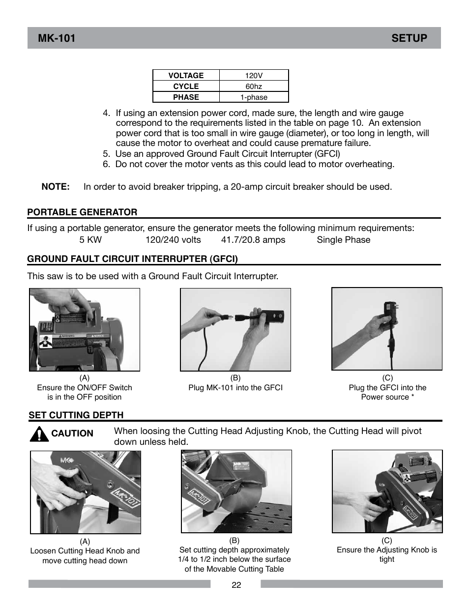 Mk-101 setup | MK Diamond MK-101 User Manual | Page 22 / 56