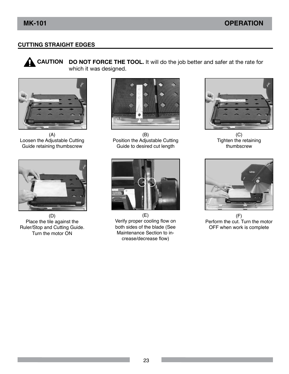 Mk-101 operation | MK Diamond MK-101 User Manual | Page 23 / 56