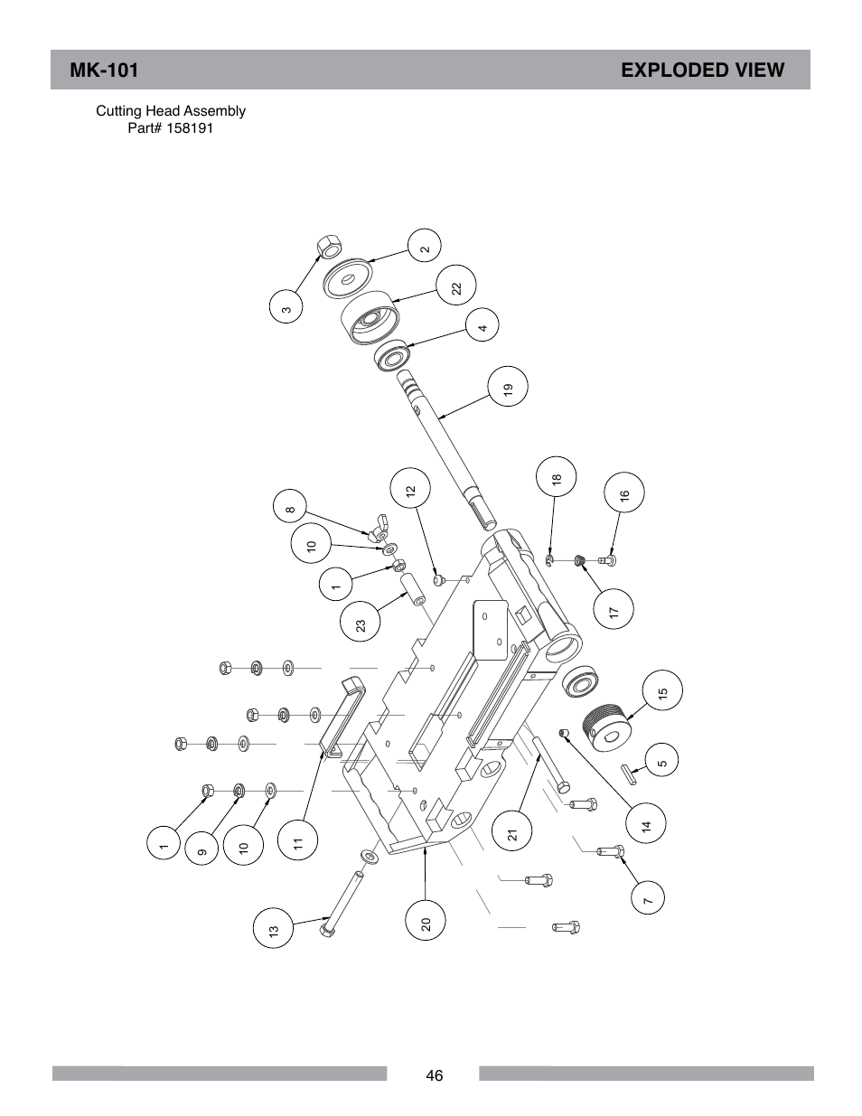 Mk-101 exploded view | MK Diamond MK-101 User Manual | Page 46 / 56