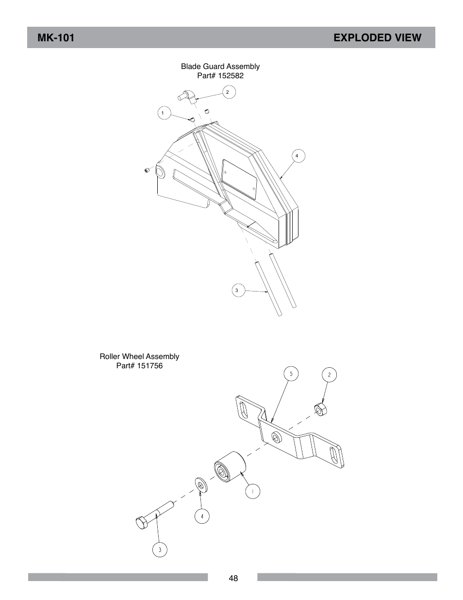 Mk-101 exploded view | MK Diamond MK-101 User Manual | Page 48 / 56