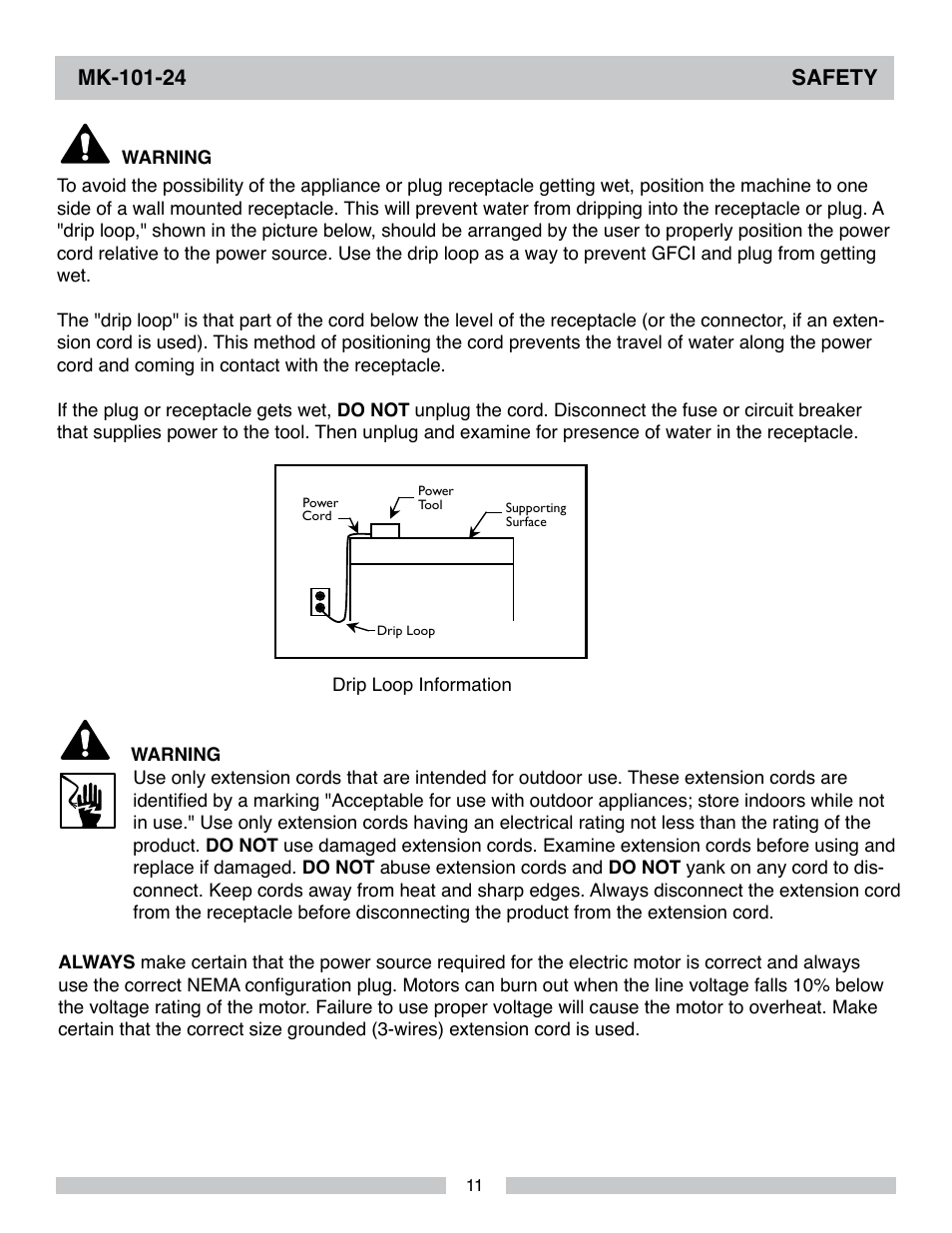 MK Diamond MK-101-24 User Manual | Page 11 / 56