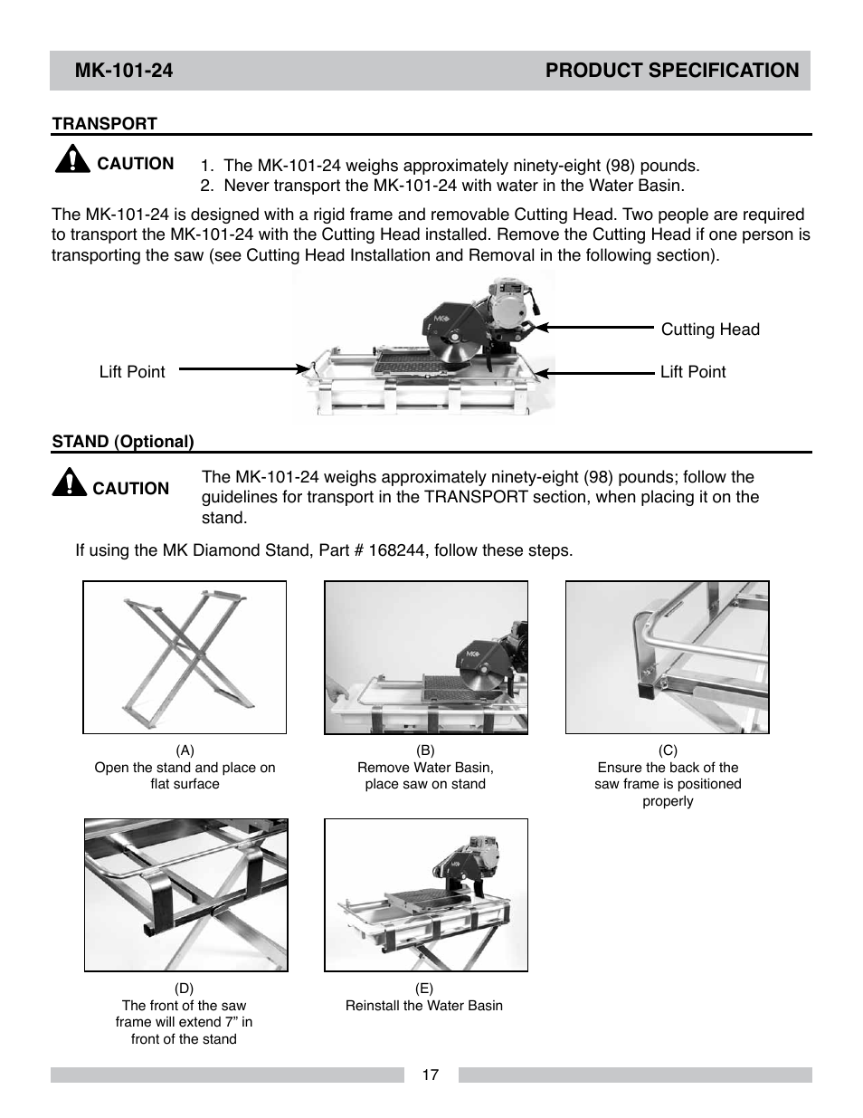 MK Diamond MK-101-24 User Manual | Page 17 / 56
