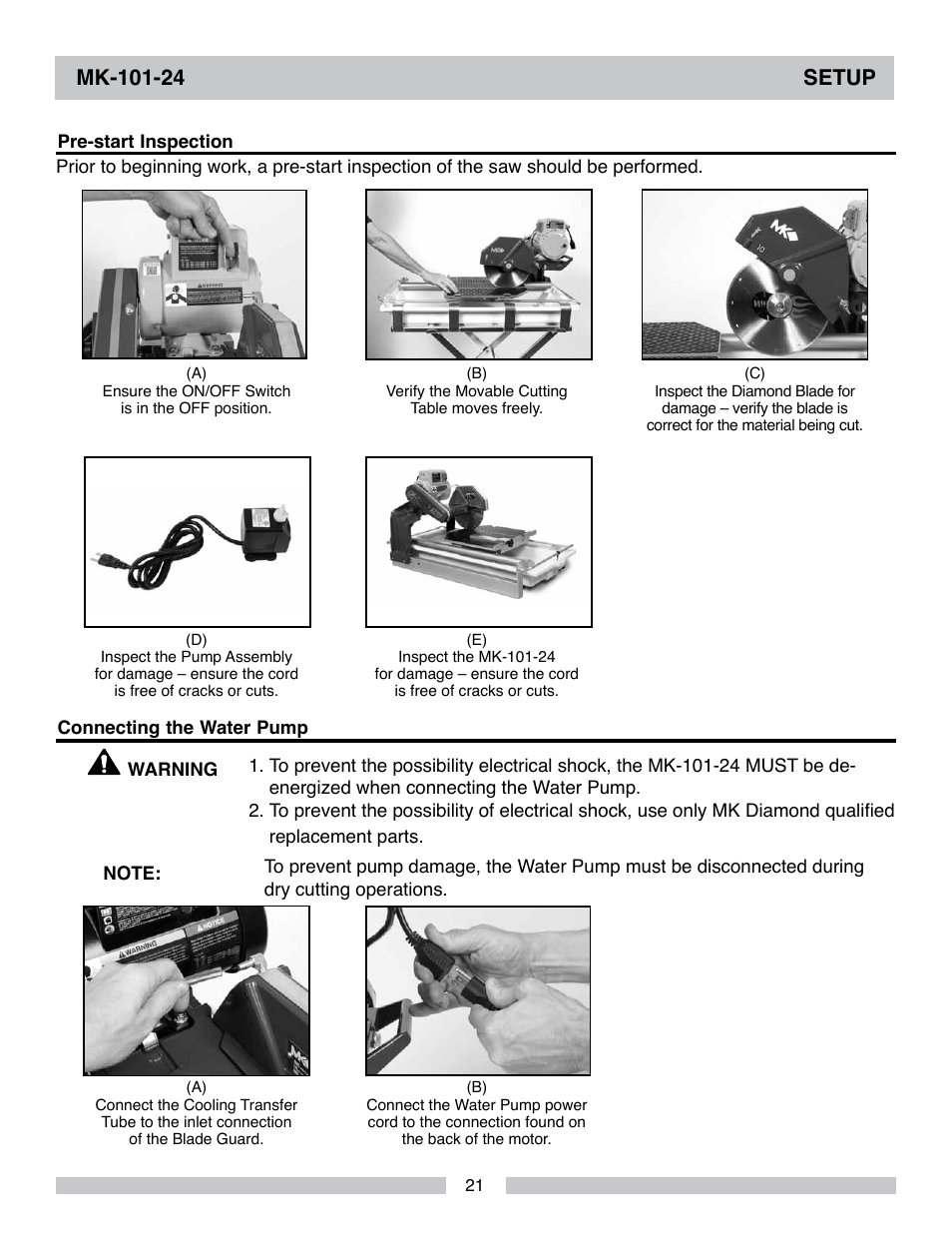 MK Diamond MK-101-24 User Manual | Page 21 / 56