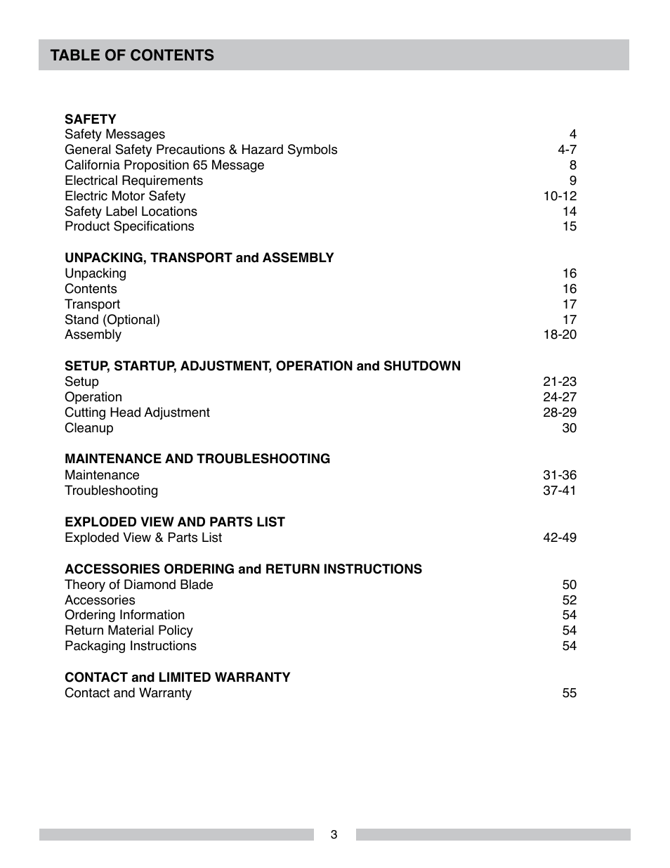 MK Diamond MK-101-24 User Manual | Page 3 / 56