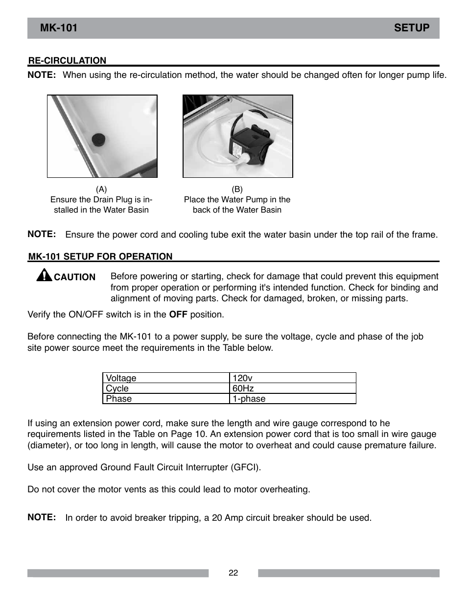 MK Diamond MK-101 Lowes User Manual | Page 22 / 52
