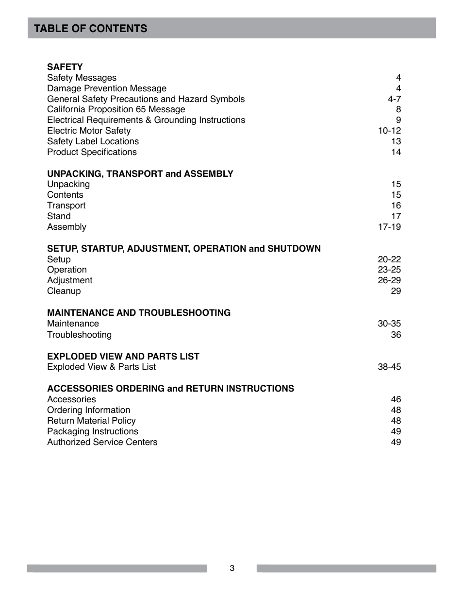 MK Diamond MK-101 Lowes User Manual | Page 3 / 52
