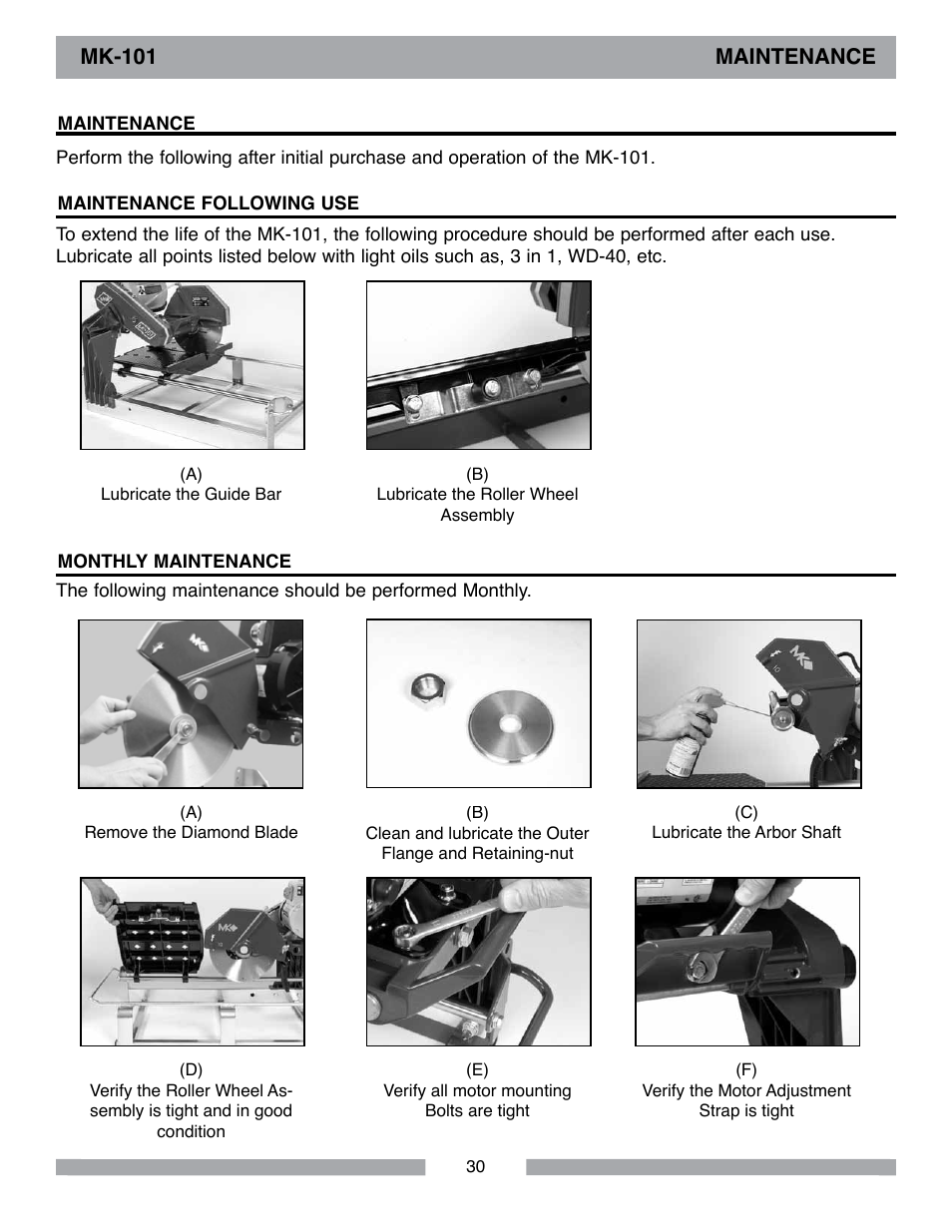 MK Diamond MK-101 Lowes User Manual | Page 30 / 52
