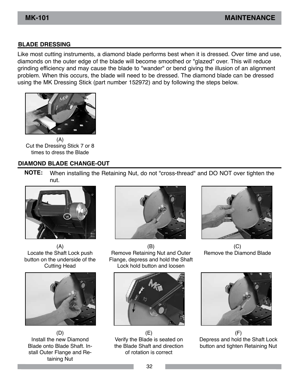 MK Diamond MK-101 Lowes User Manual | Page 32 / 52
