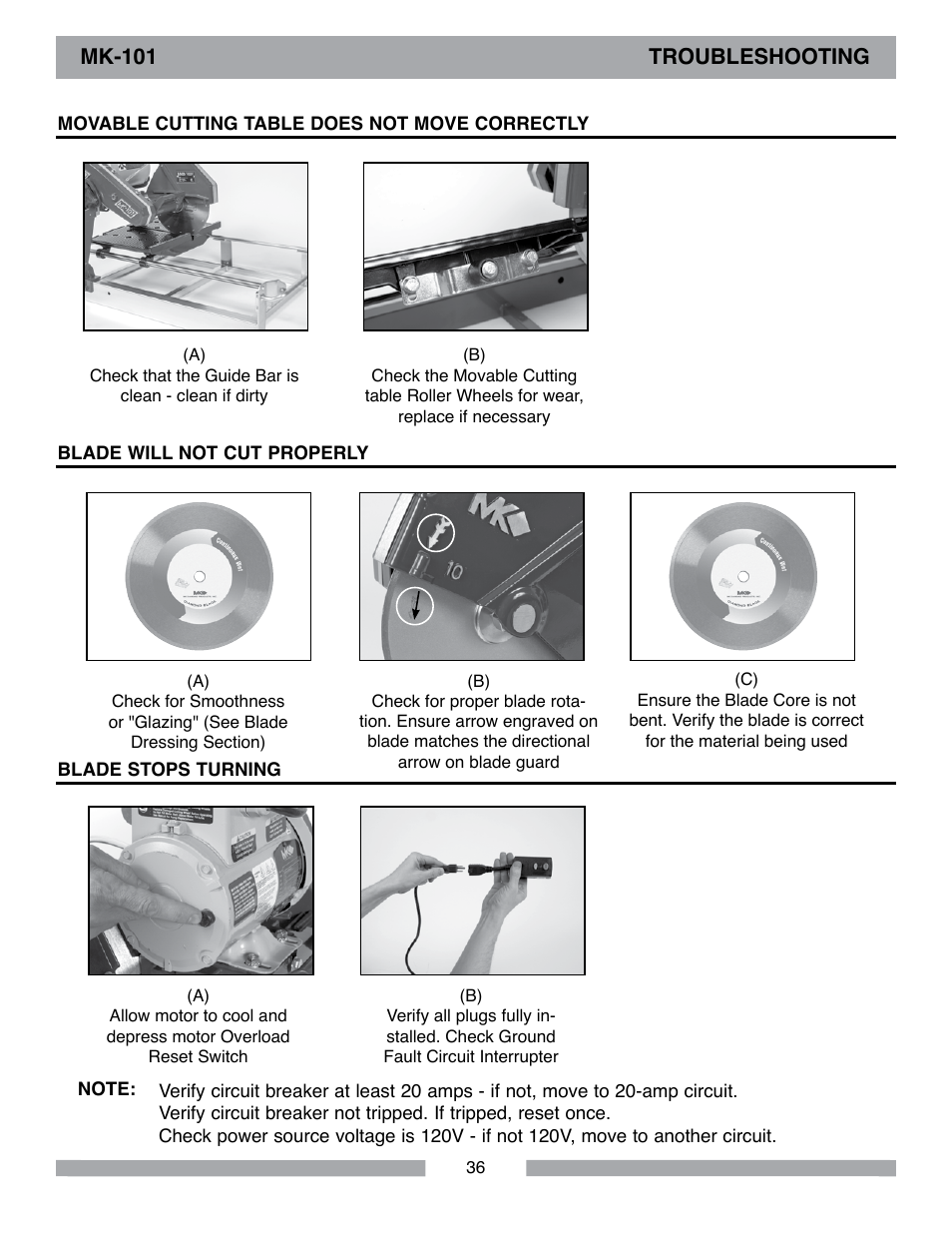 MK Diamond MK-101 Lowes User Manual | Page 36 / 52