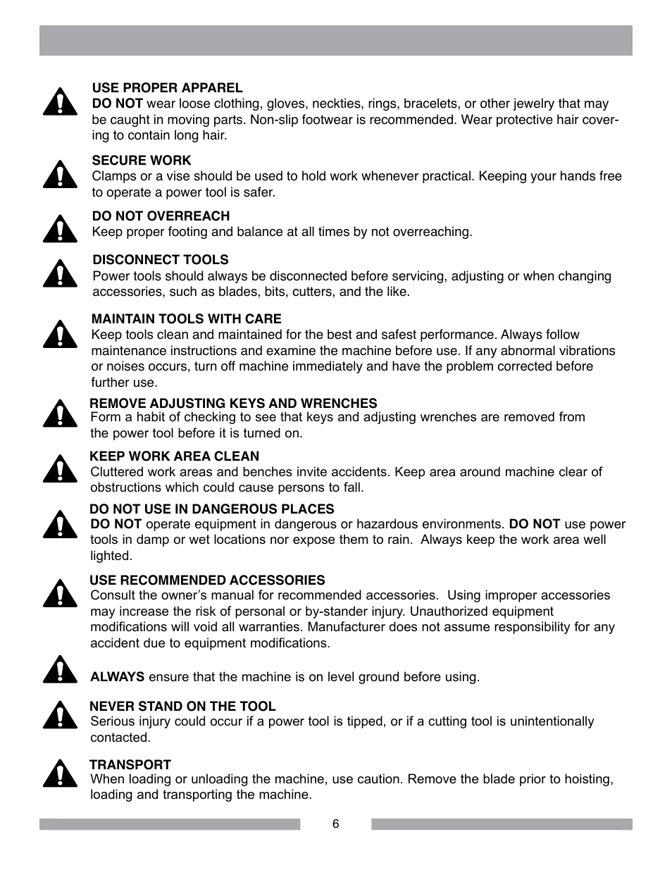 MK Diamond MK-101 Lowes User Manual | Page 6 / 52
