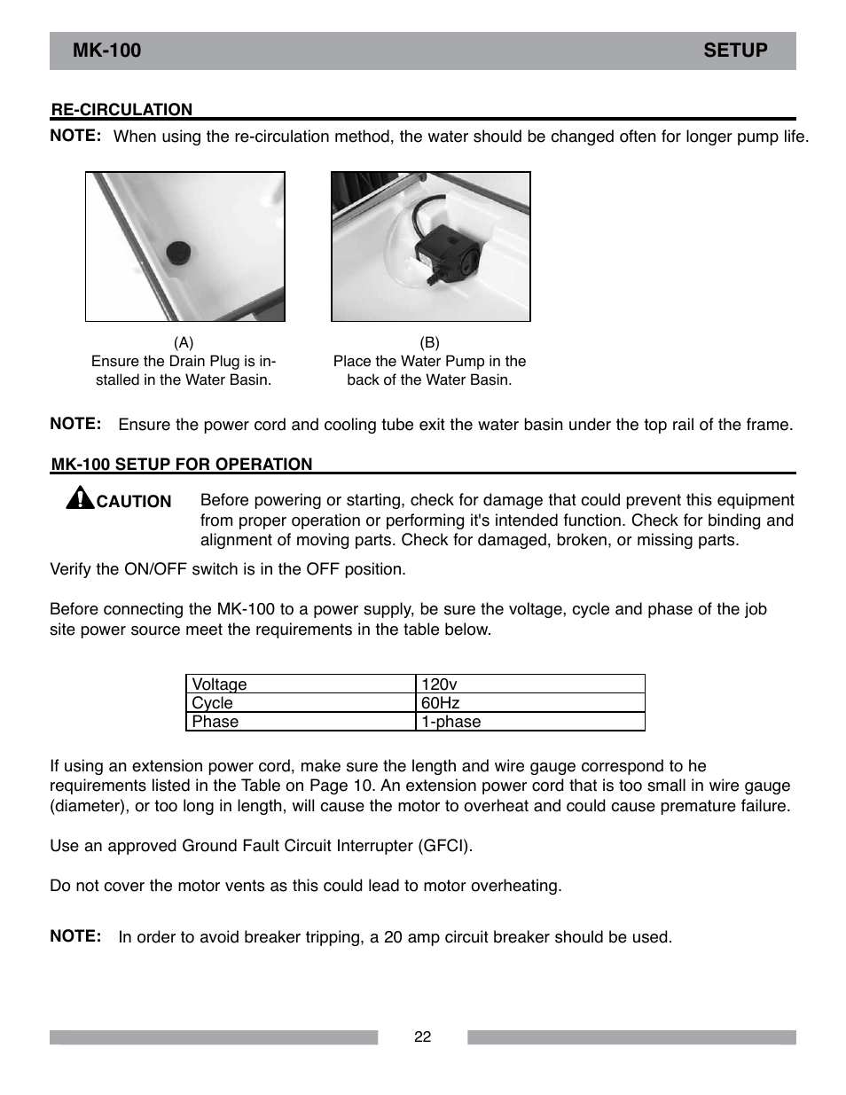 MK Diamond MK-100 User Manual | Page 22 / 52