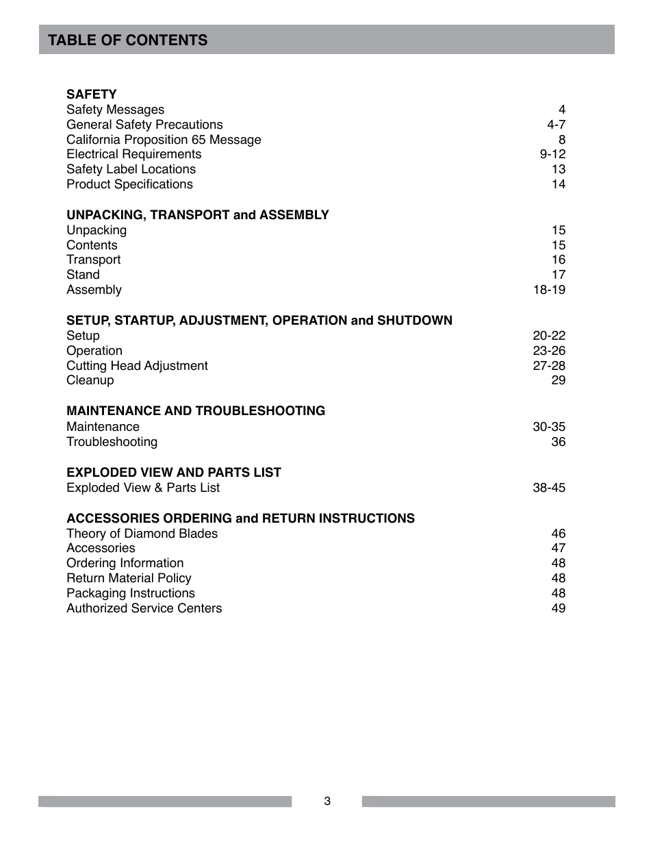 MK Diamond MK-100 User Manual | Page 3 / 52