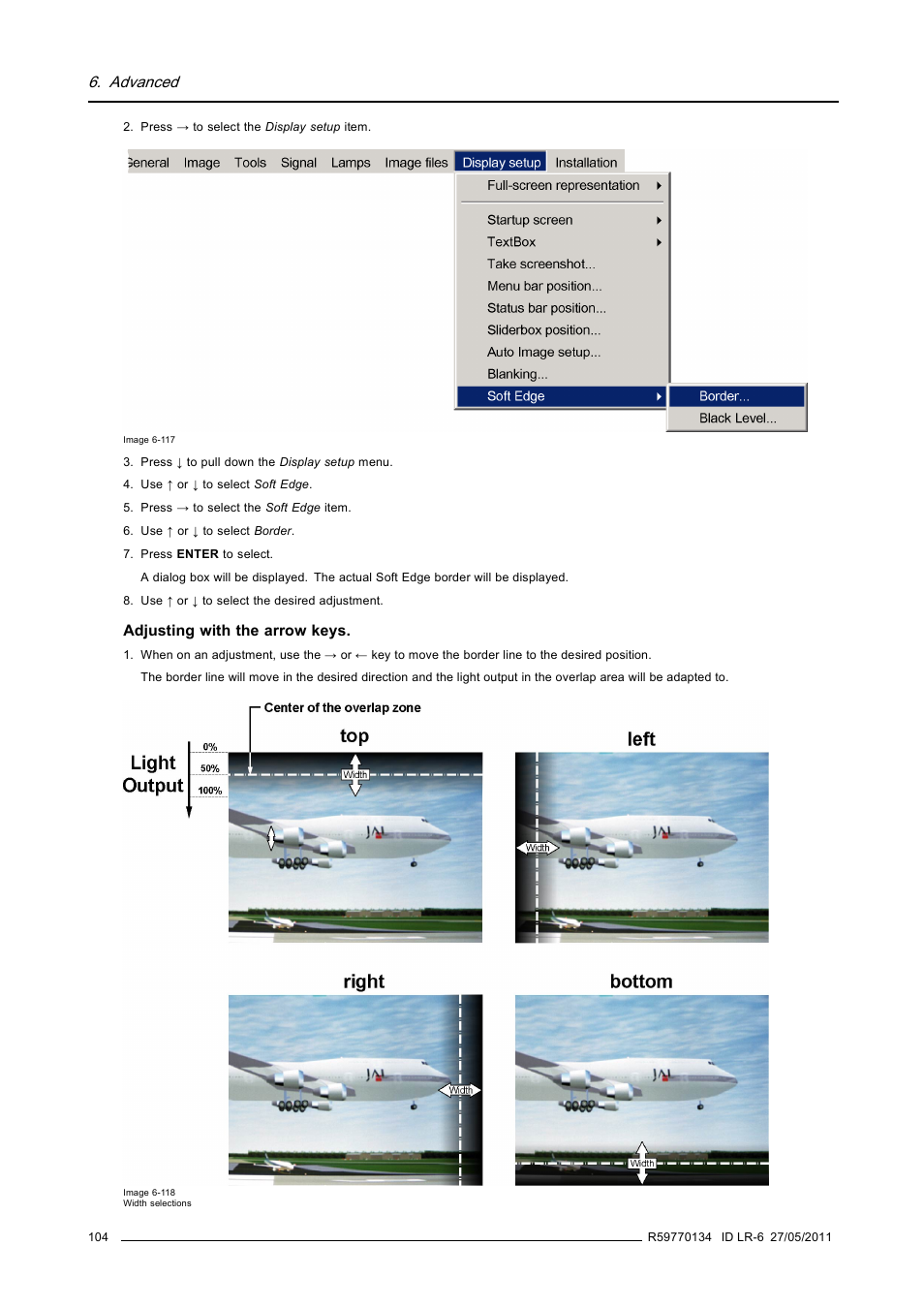 Advanced | Barco ID LR-6 R9010342 User Manual | Page 108 / 135