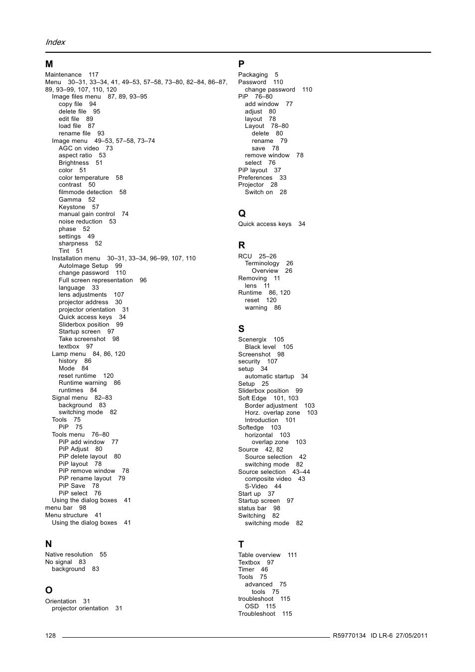 Barco ID LR-6 R9010342 User Manual | Page 132 / 135