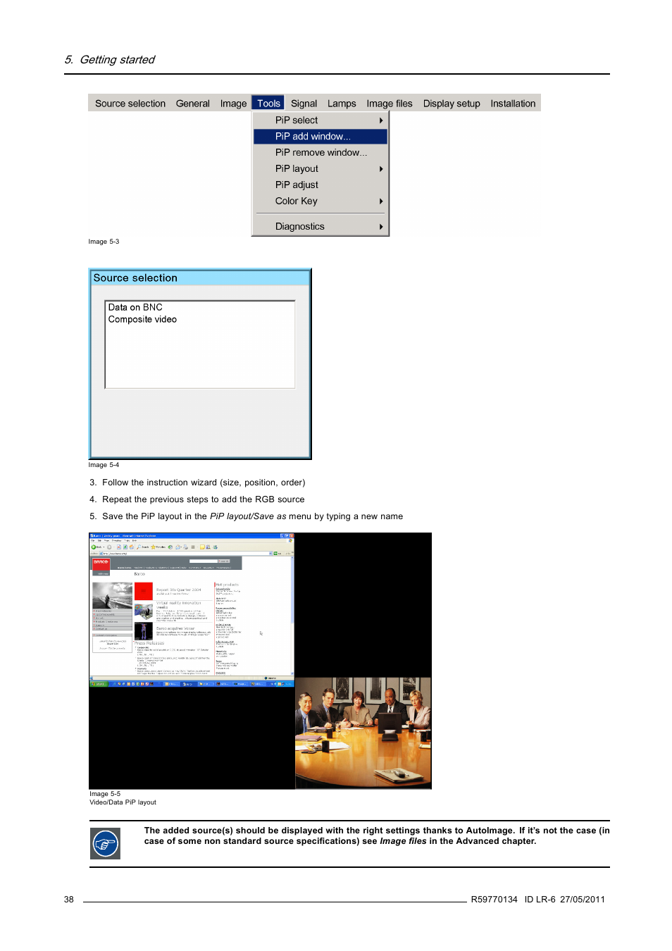 Getting started | Barco ID LR-6 R9010342 User Manual | Page 42 / 135