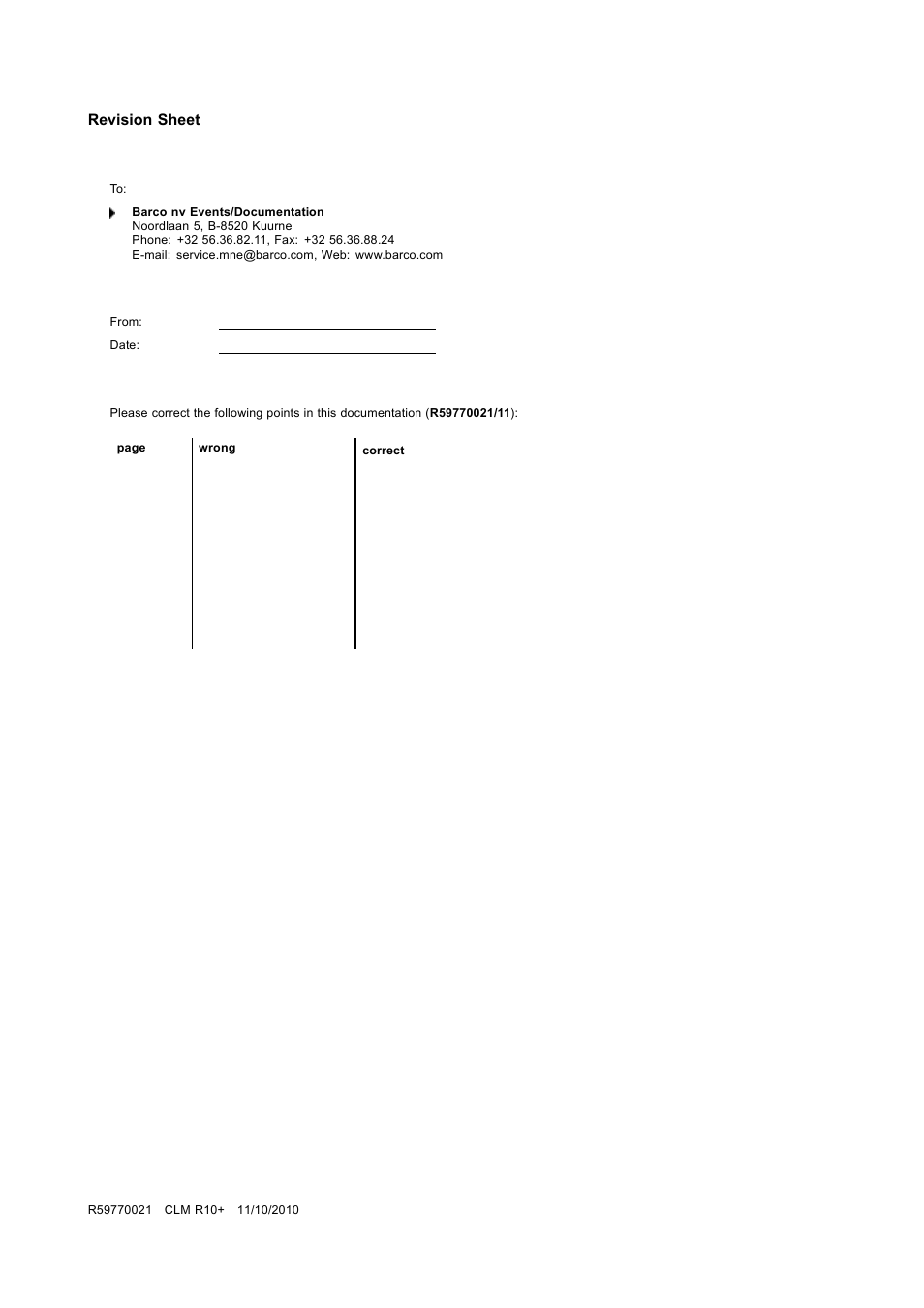 Barco CLM R10+ User Manual | Page 229 / 229