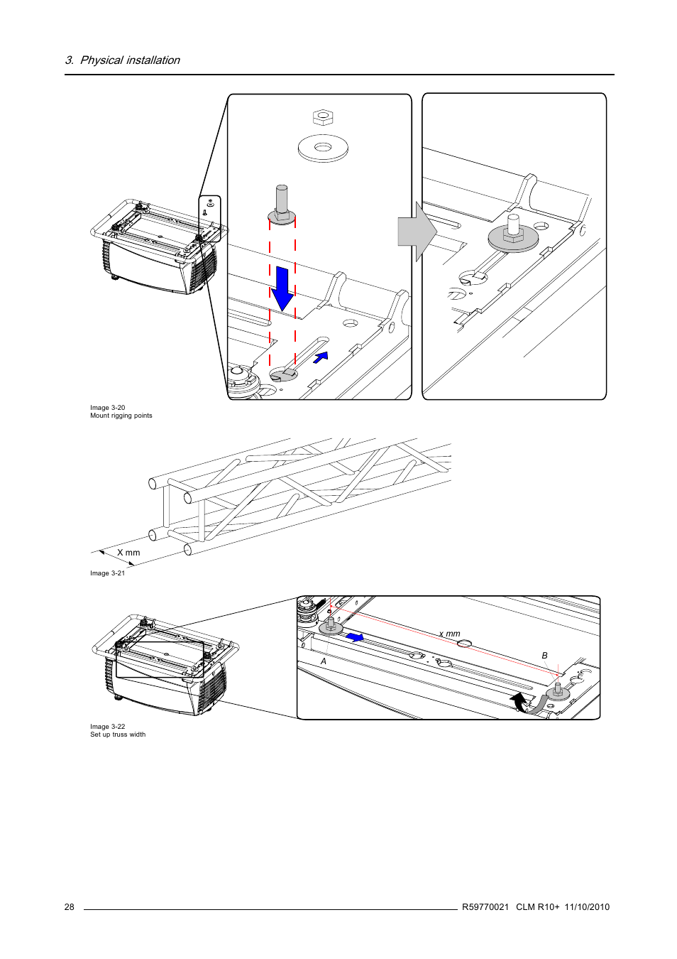 Image 3-20), Image 3-21), Image 3-22) | Physical installation | Barco CLM R10+ User Manual | Page 32 / 229