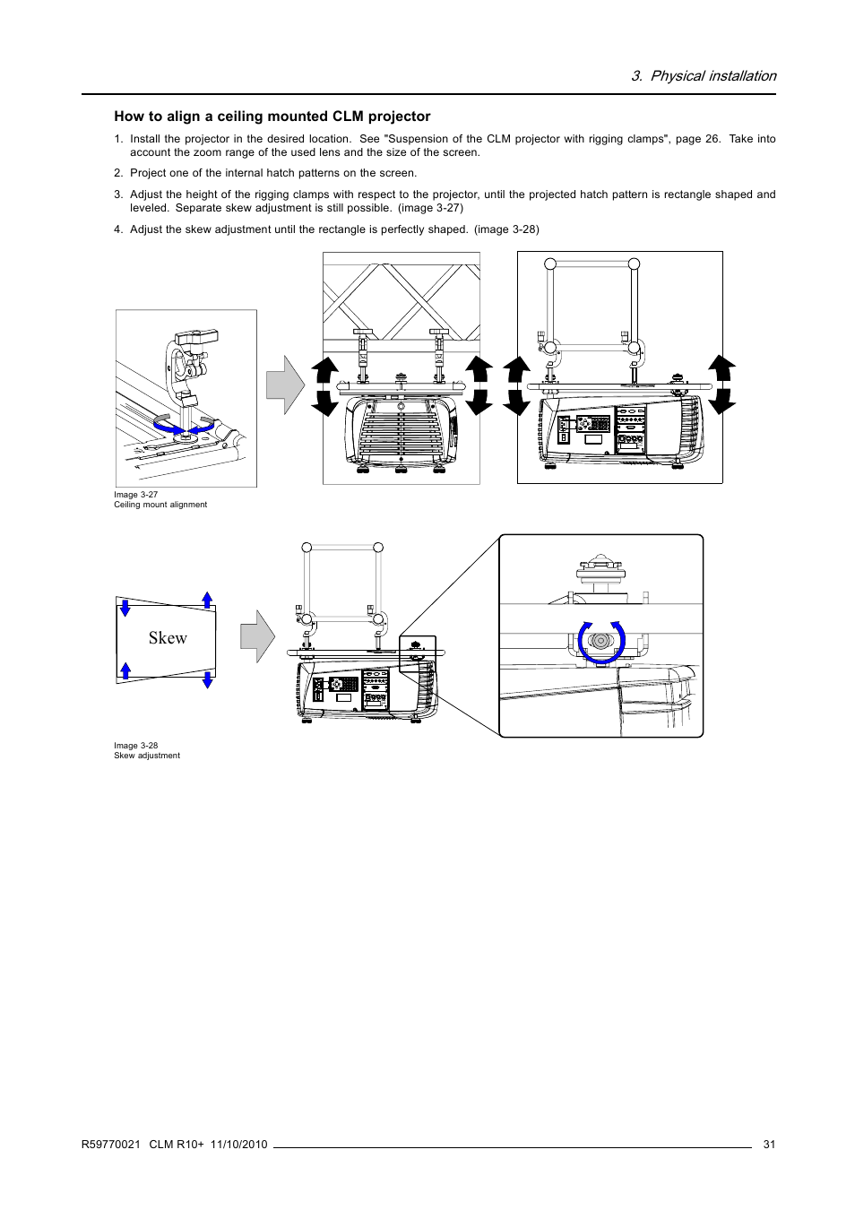 Skew | Barco CLM R10+ User Manual | Page 35 / 229
