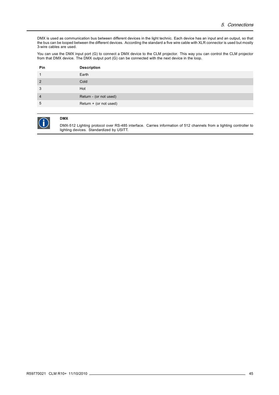 Connections | Barco CLM R10+ User Manual | Page 49 / 229