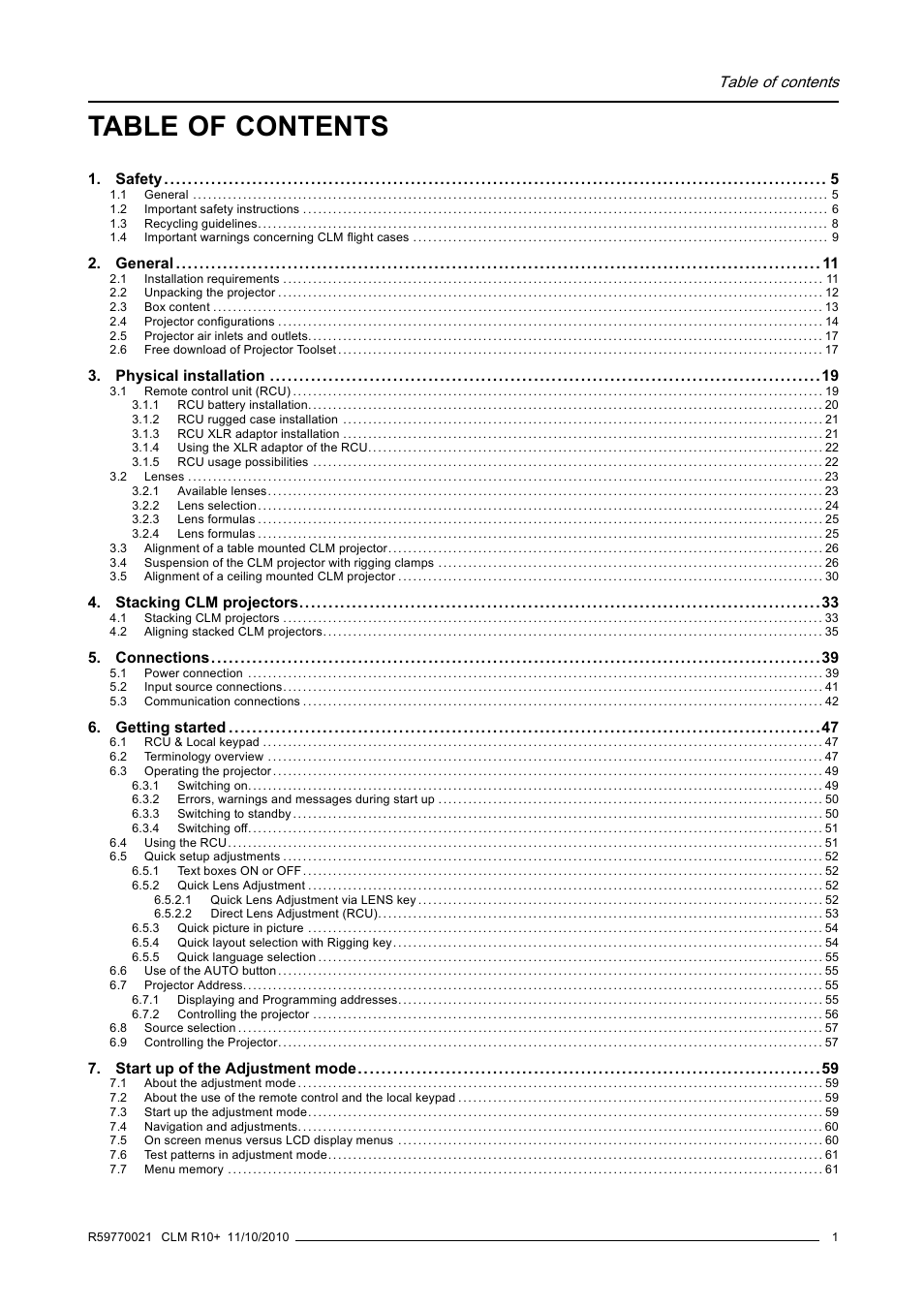 Barco CLM R10+ User Manual | Page 5 / 229